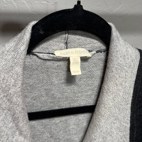 Eileen Fisher Reversible Open Front Cardigan Gray Wool Blend – Women’s XS - Picture 3 of 11